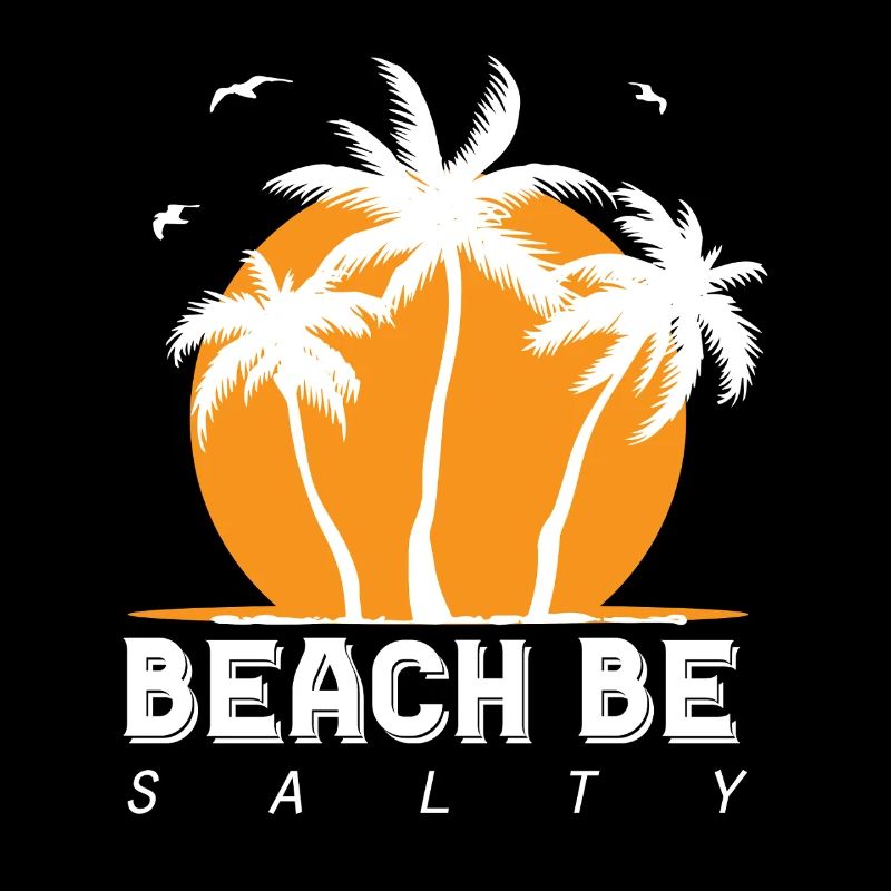 Beach Be Salty Palm Trees Sunset