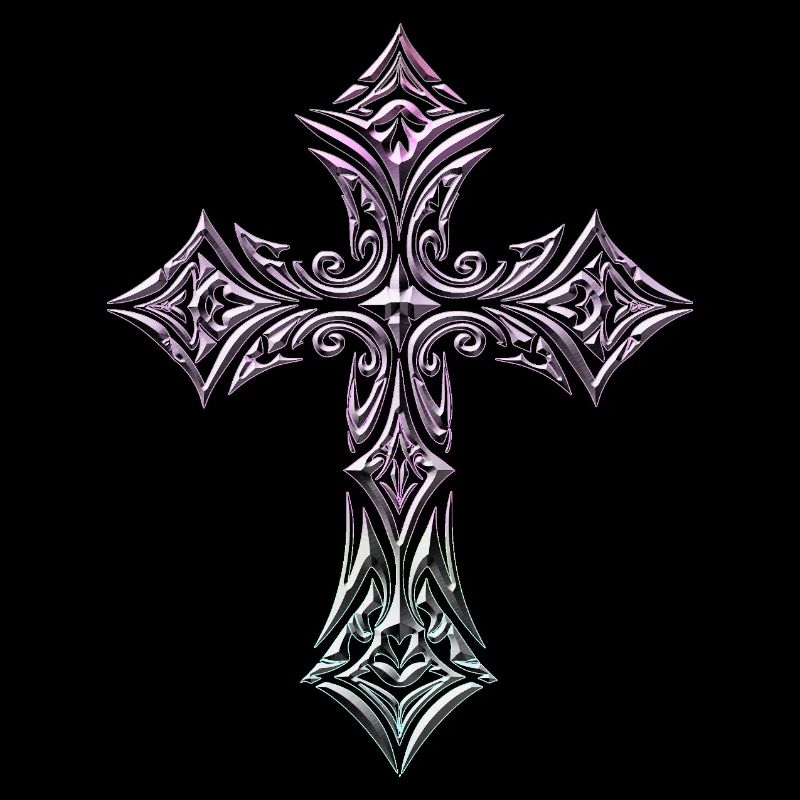 Pastellverziertes Kreuz