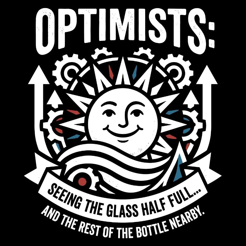 Optimists Glass Half Full Motif