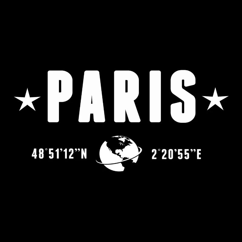 Paris Coordonne Typographie Minimaliste Blanche