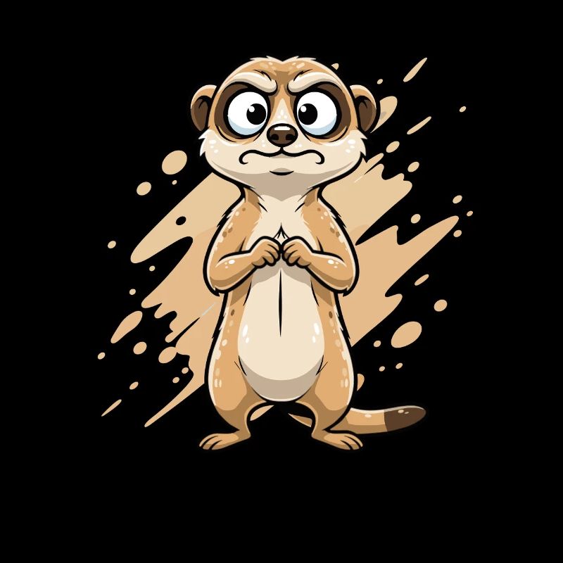 Zweifelndes Erdmännchen Cartoon