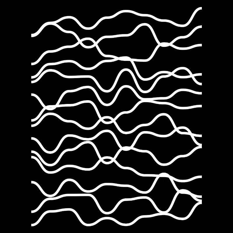 Monochrome Wave Line Abstract