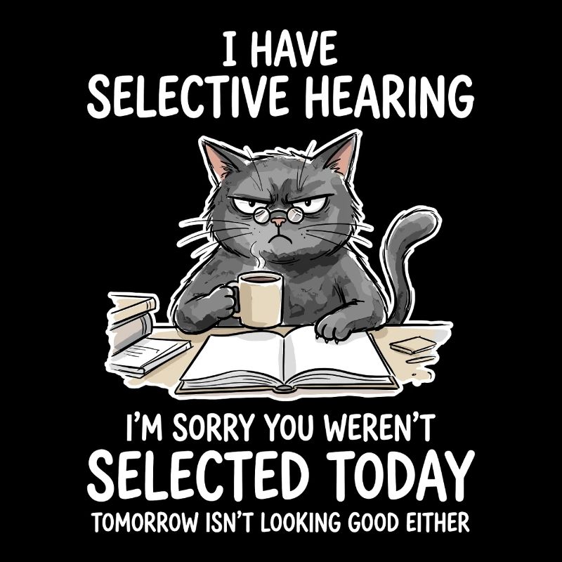 Grummelkat Learning Humor Motif