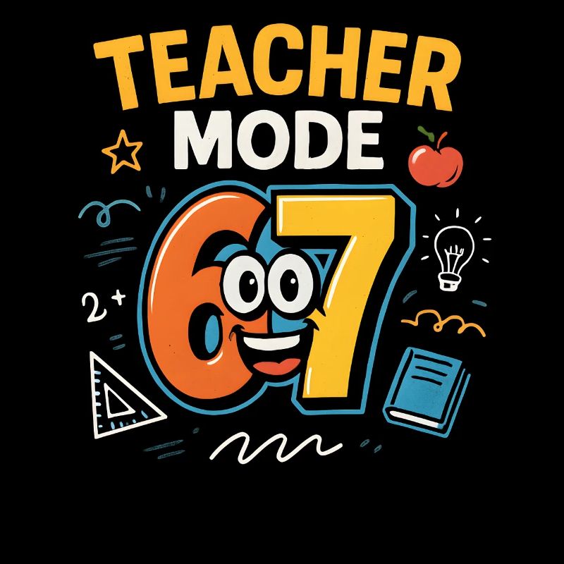 Six Seven 67 Enseignant École de mode Humour Drôle de mème