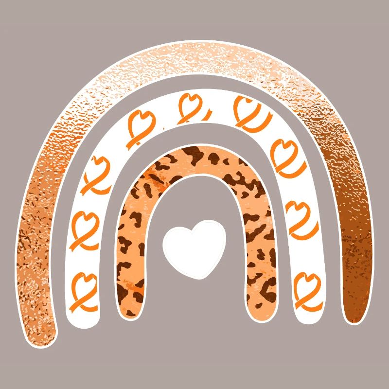Leopard Rainbow Heart Arc