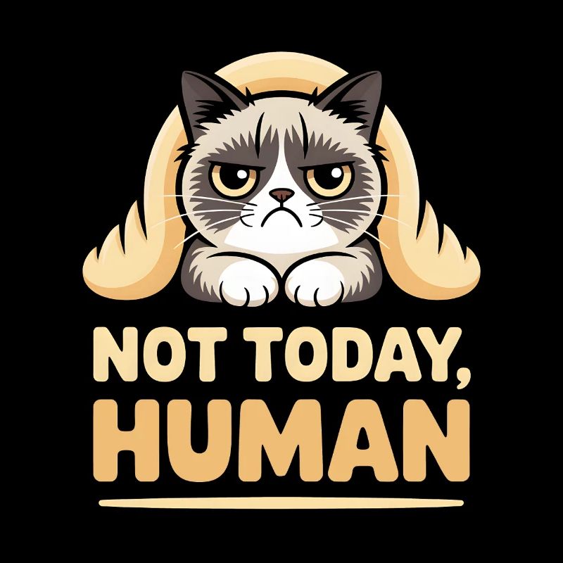 Heute nicht, Mensch | Grumpy Katze Humor
