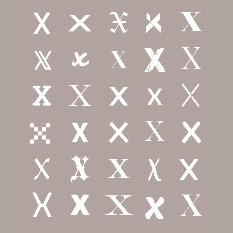Typographie Monogramme X Pattern