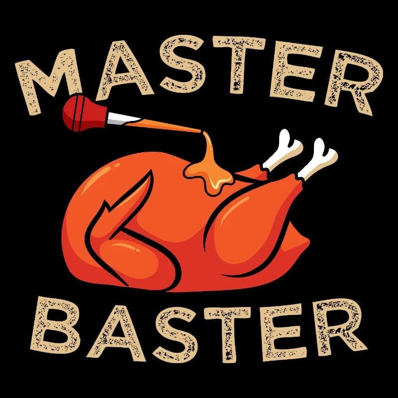 Master Baster Funny BBQ Turkey Cooking Graphic