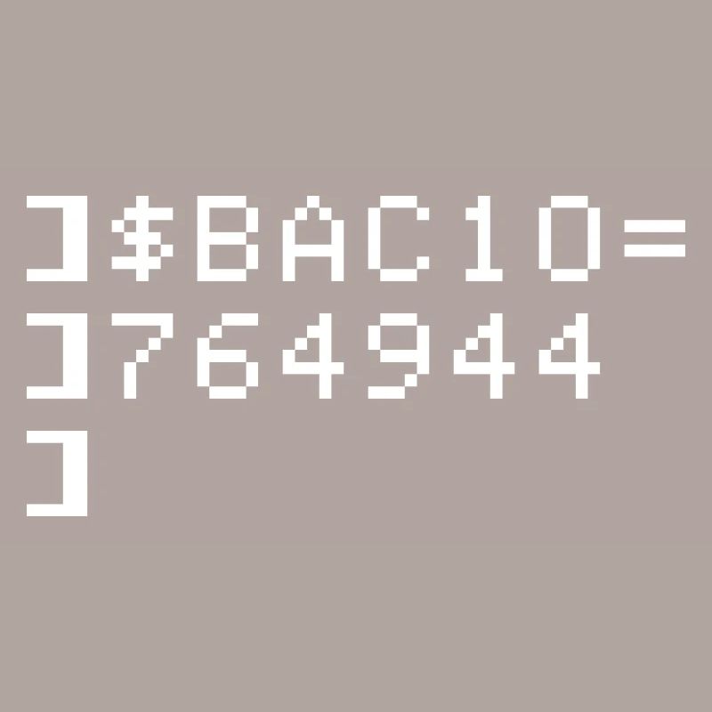 Bacio BAC10 8-bits Esadecimal Code Nerd Pixel Art