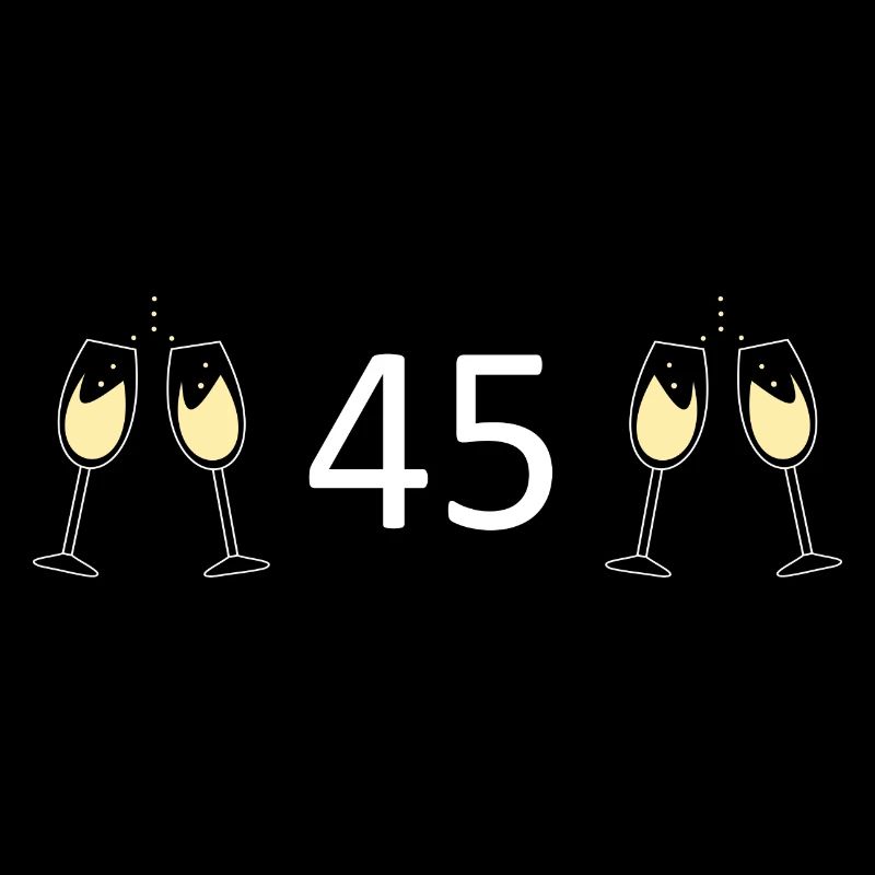 45e anniversaire 45e anniversaire 45 numéro 45 blanc