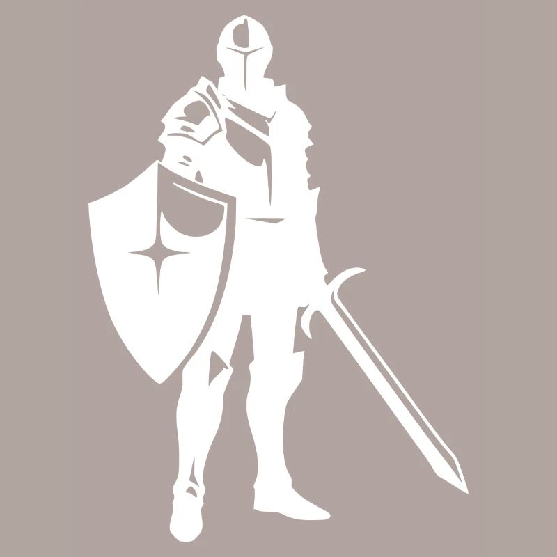 Noble chevalier avec épée et bouclier