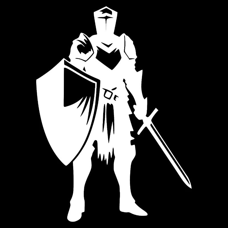 Fier chevalier de guerre avec bouclier et épée