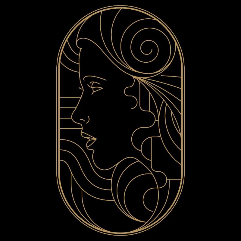 Beauty Artdeco Digital Art Prints - Objets de collection
