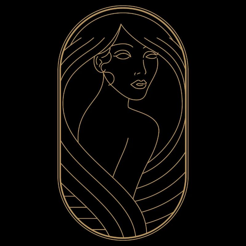 Beauty Artdeco Digital Art Prints - Objets de collection