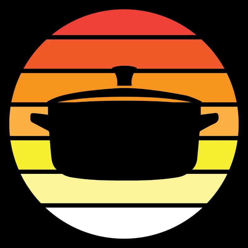 Cooking pot - circle, sunset