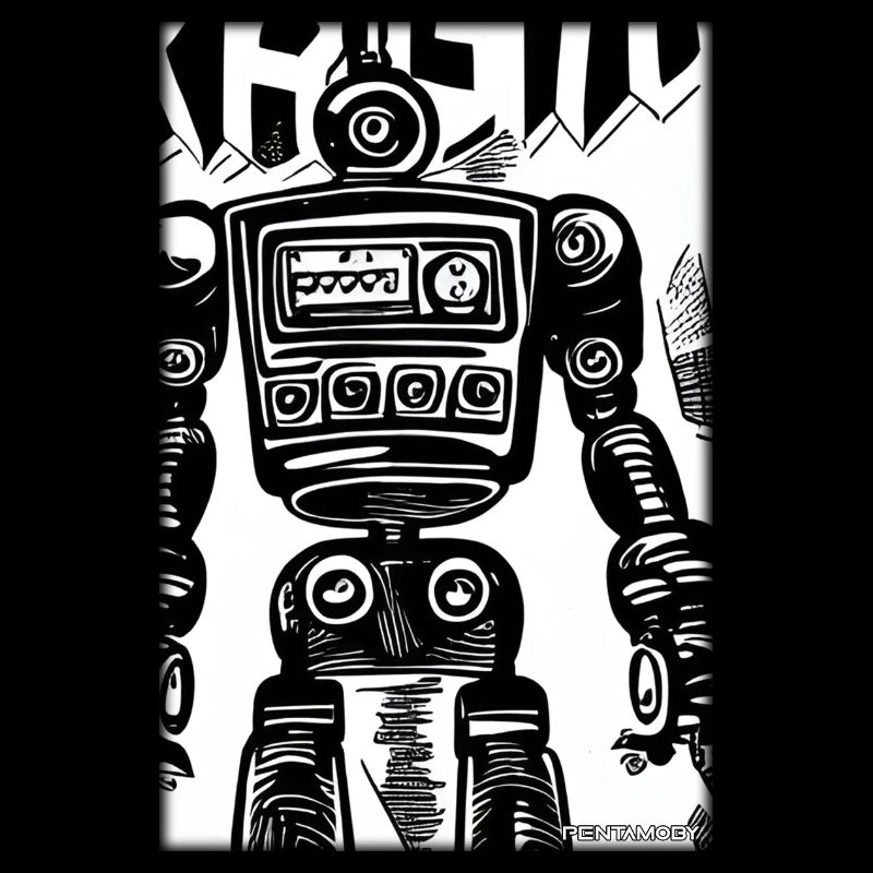 Roboter Comic Zukunft Cyborg Maschine Technik