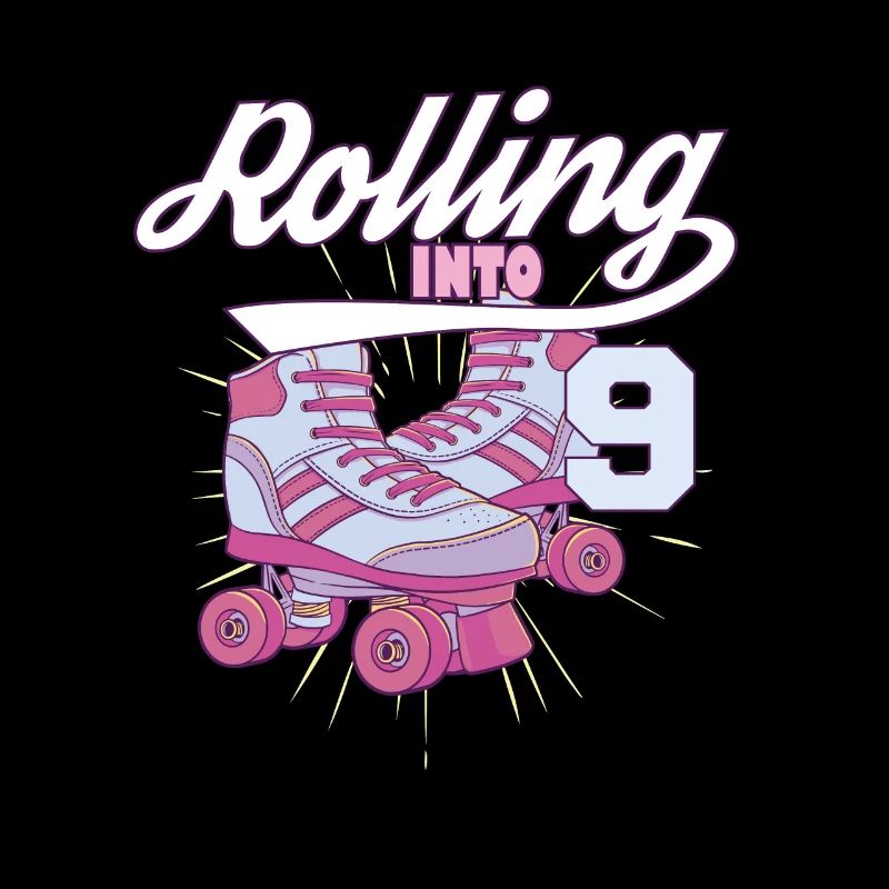Rolling Into 9 Roller Skating Birthday Party