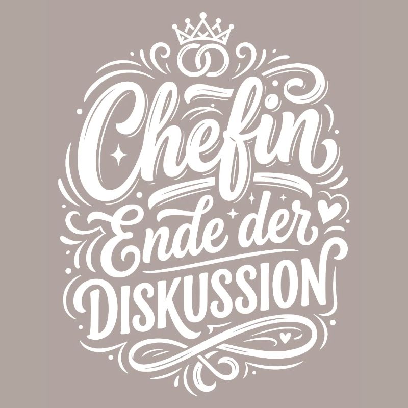 Chefin Ende der Diskussion Design