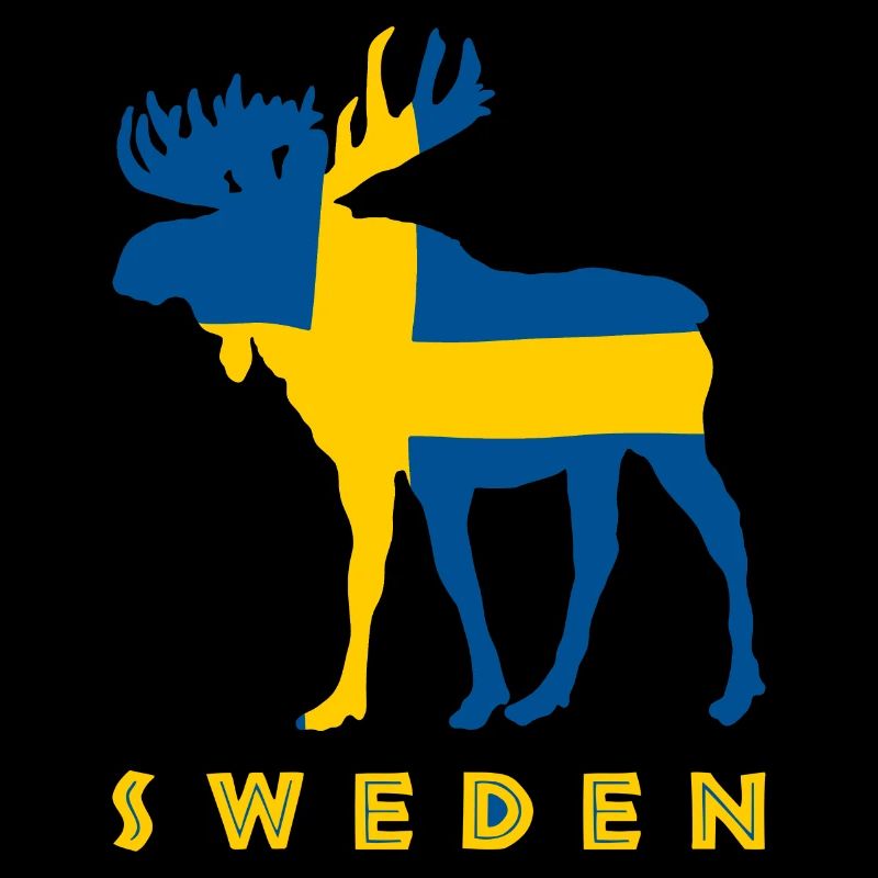 Suède Moose Suède vacances drapeau bannière