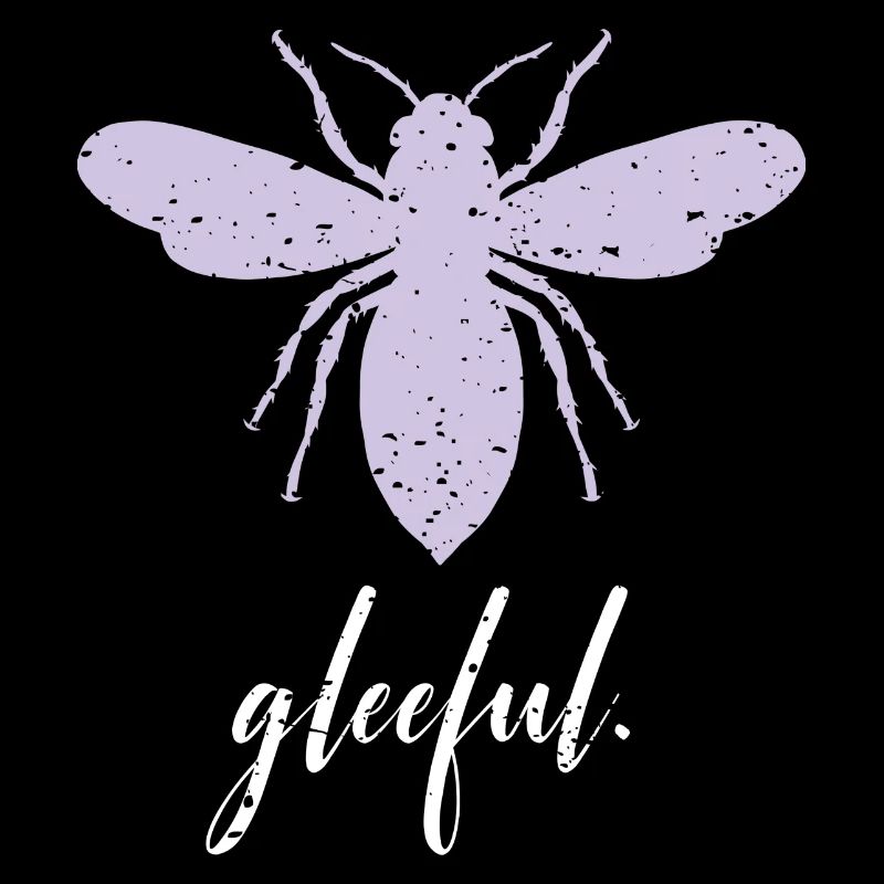 Abeille pastel violette Abeille joyeuse Soyez joyeuse