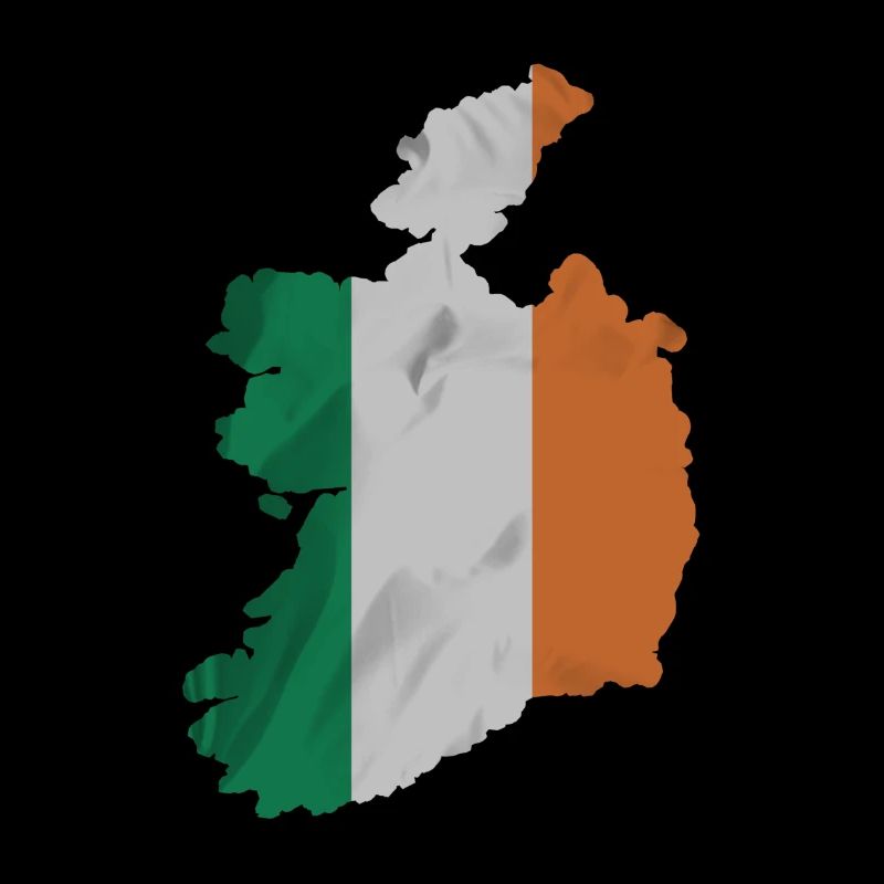 Drapeau de l’Irlande en forme de pays