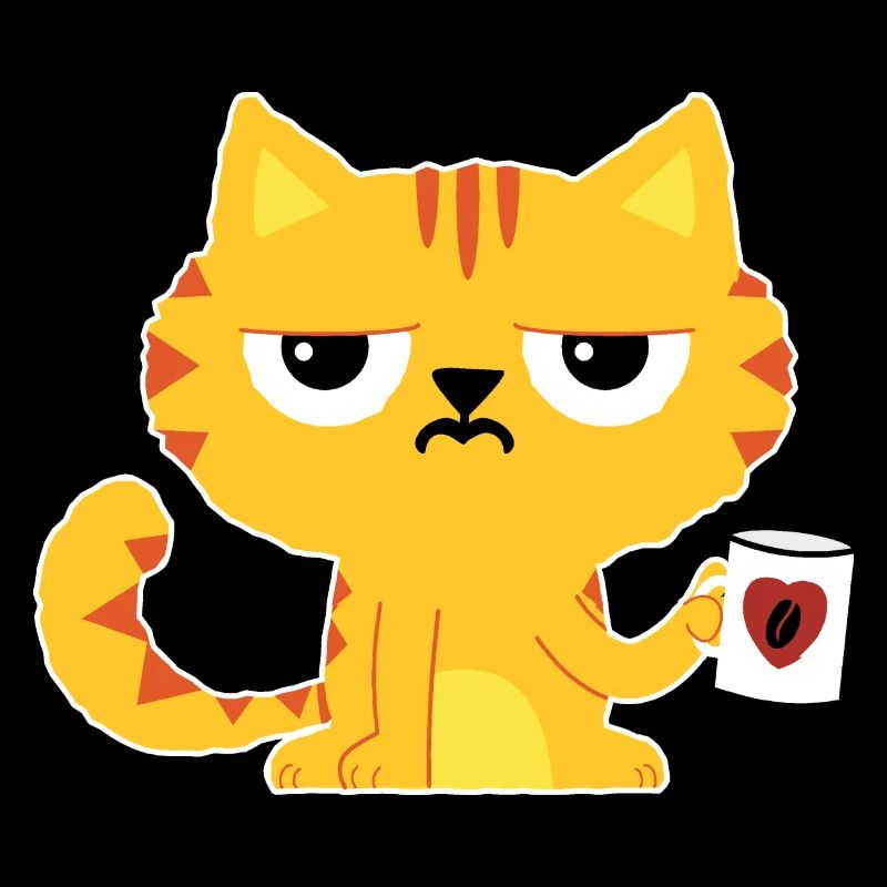 Kaffee trinkende Katze - Coffee Cat - Koffein