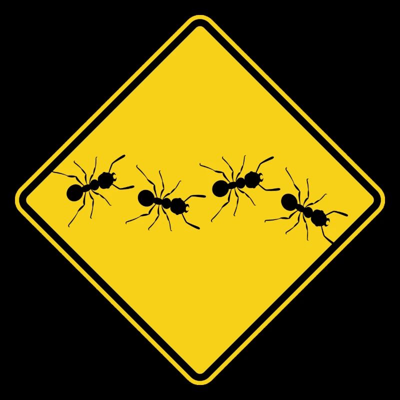 Ameisen Warnschild