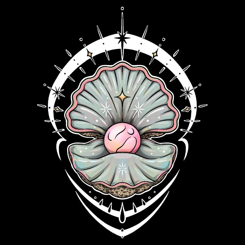 Mystic Seashell with Cosmic Glow