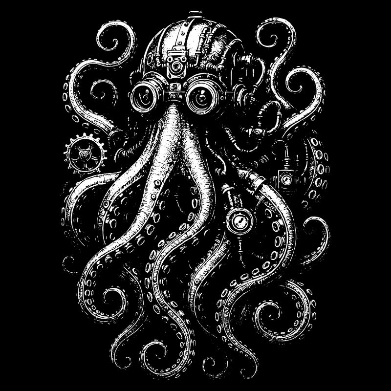 Design Steampunk Octopus