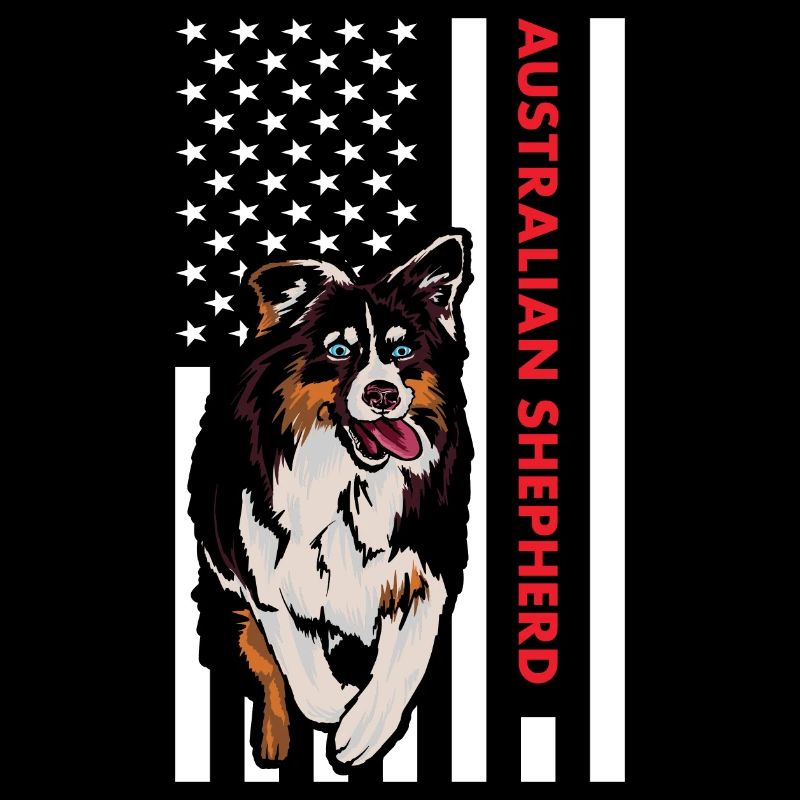 Dog Aussie Us Flag
