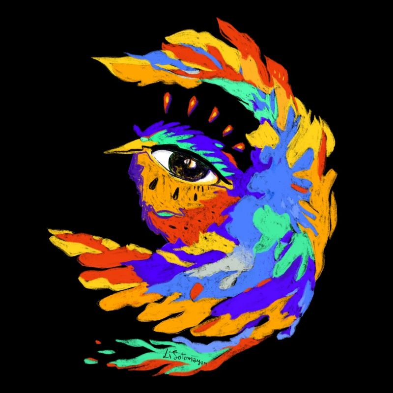 Bunter Vogel