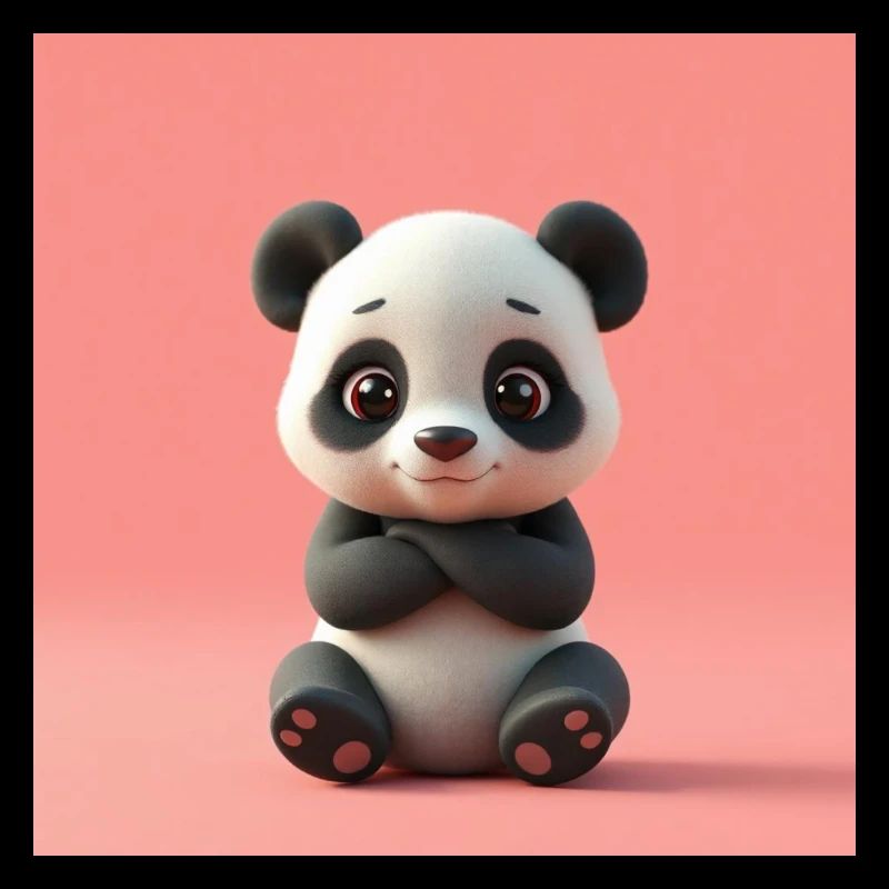 Panda mit Cartoon-Effekt