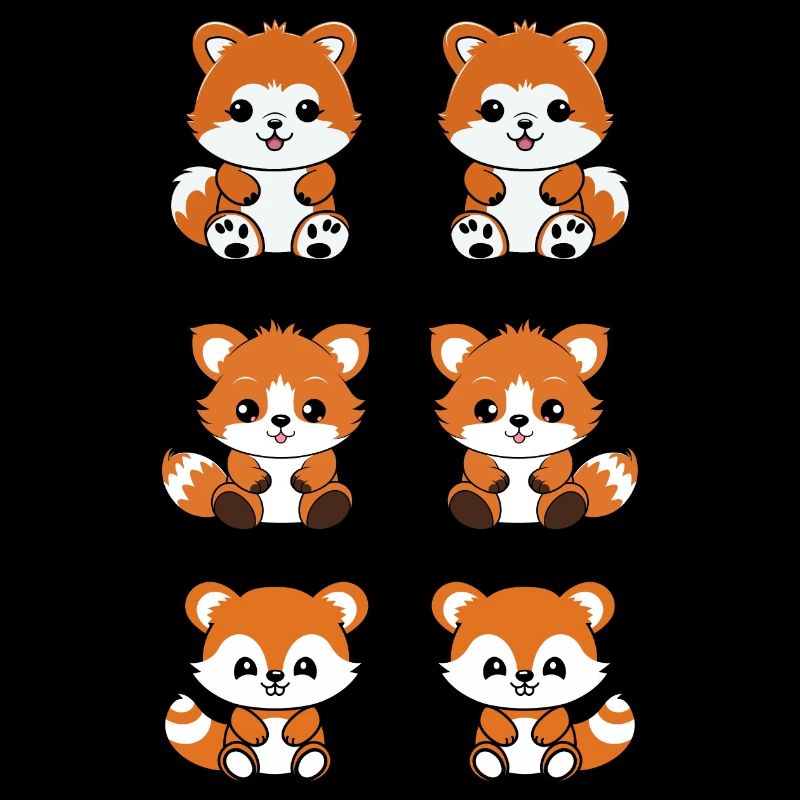 Fuchs liebt den kleinen roten Panda