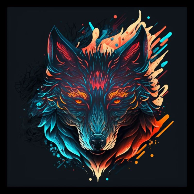 Abstrakter Wolfskopf