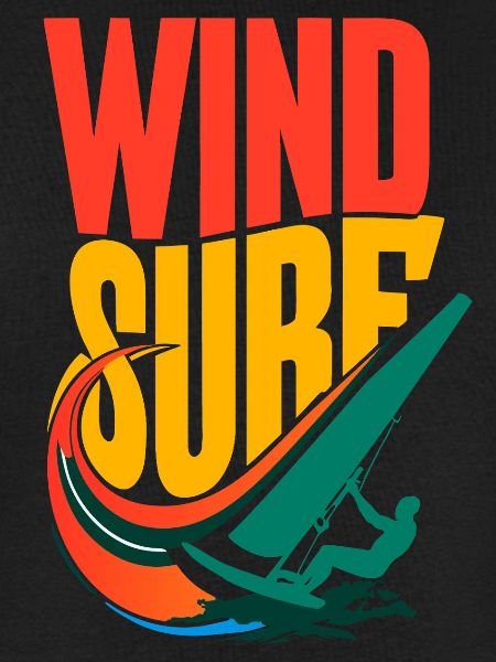 Lebendiges Pop-Art-Windsurf-Design