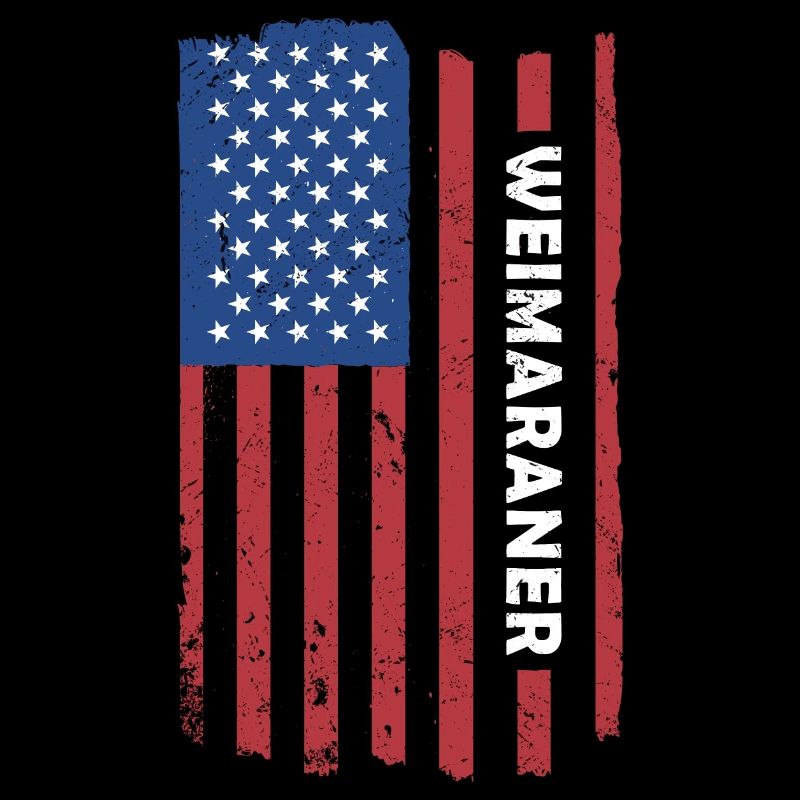 Weimaraner Us Flag