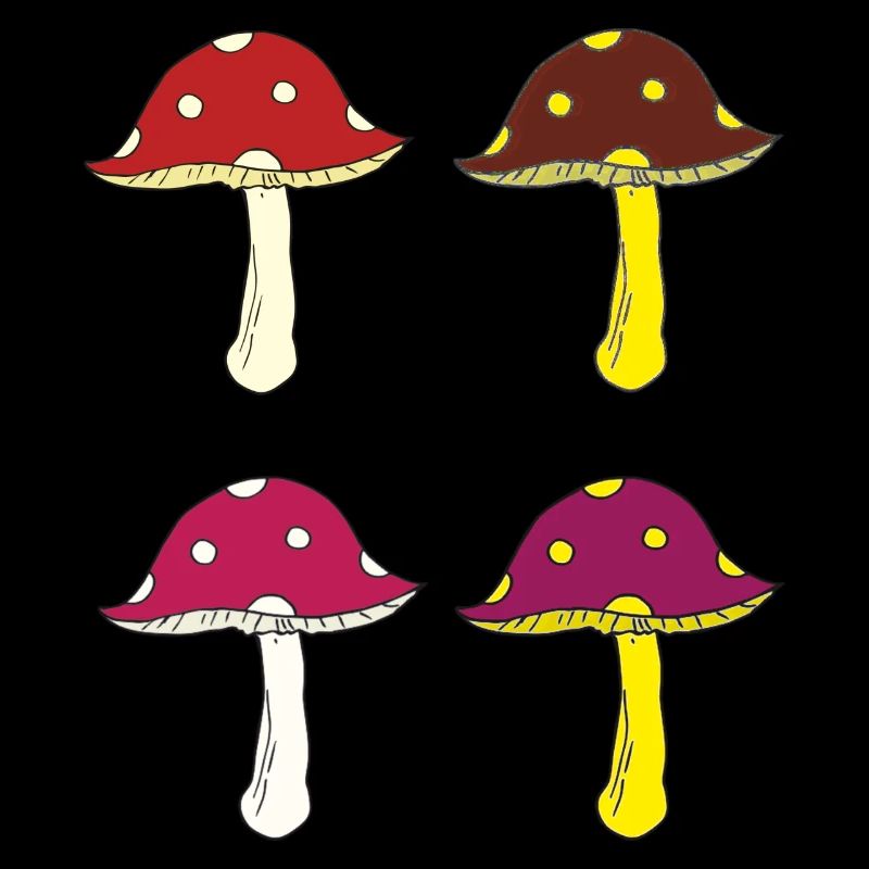 Fly agarics colorful