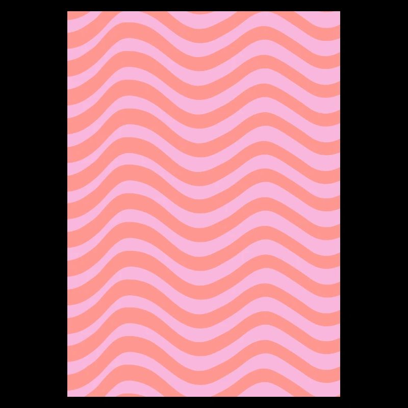 Stripe Wave Pattern - Pink Customizable