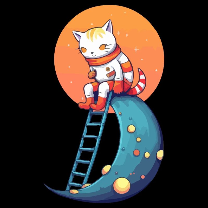 Ikk le chat sur la lune