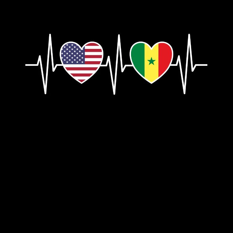 Drapeaux des États-Unis et du Sénégal Drapeau sénégalais