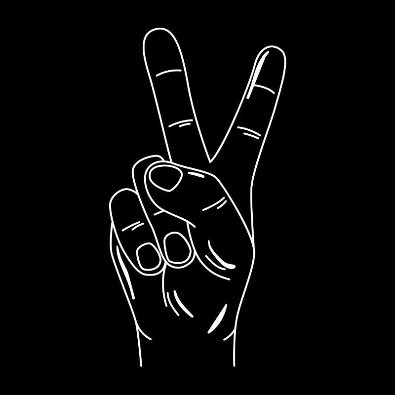 Peace Zeichen Peacefinger Finger Geschenk Zeichen