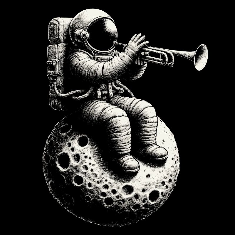 Astronaute avec trompette