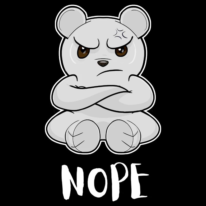 Nope Funny Lazy Polar Bear