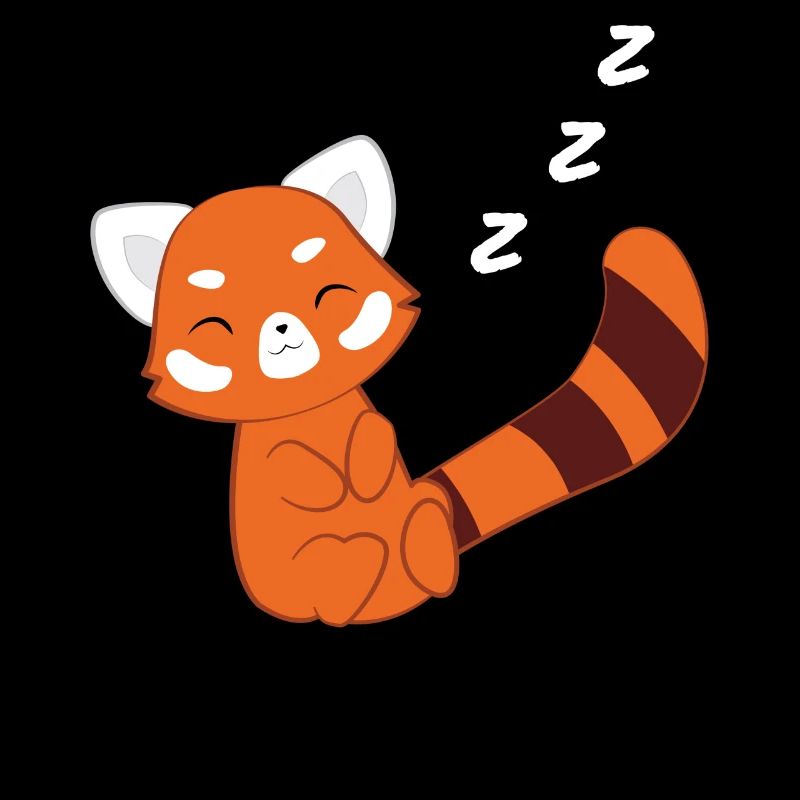 Red Panda - cat bear - sleeping - morning muffle