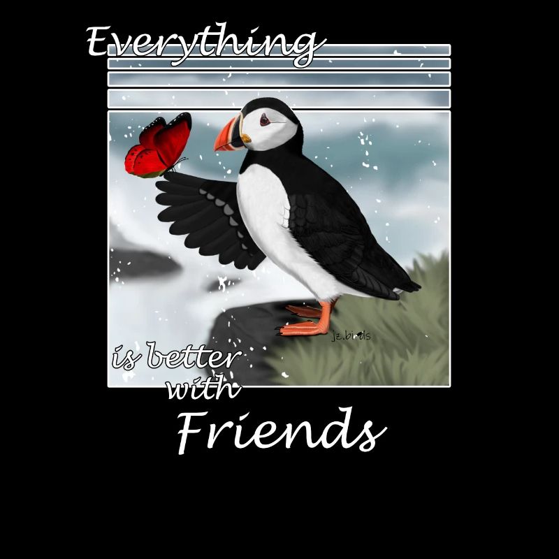 Everything is Better With Friends Vintage Vogel