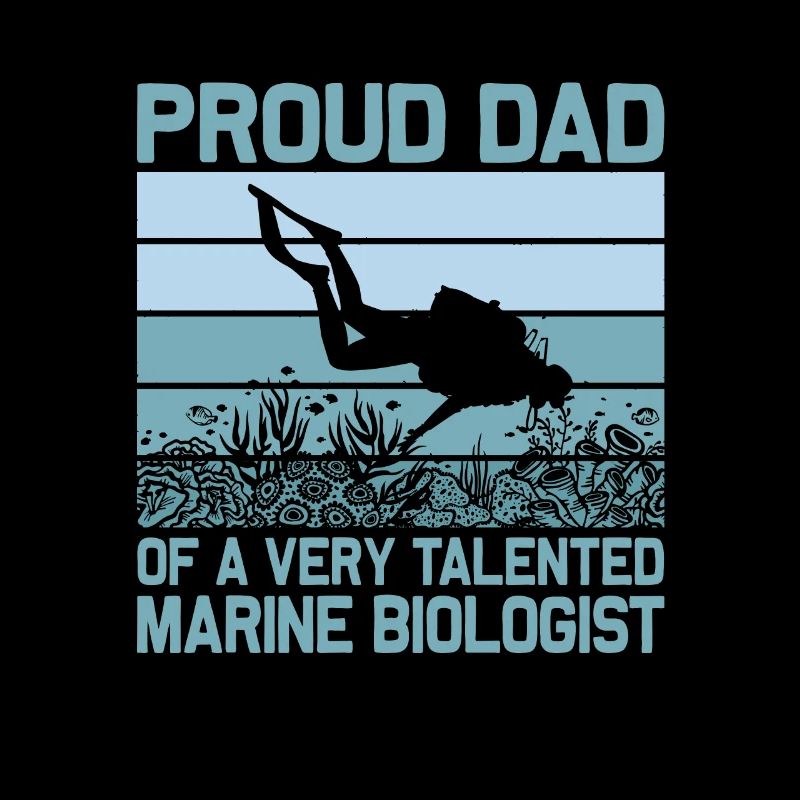 Fier papa d’un biologiste marin étudiant océanographique Sci