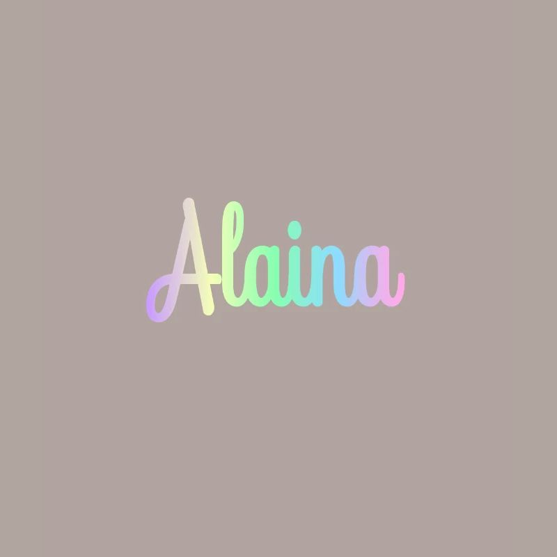 ALAINA Rainbow Minimalist Cursive