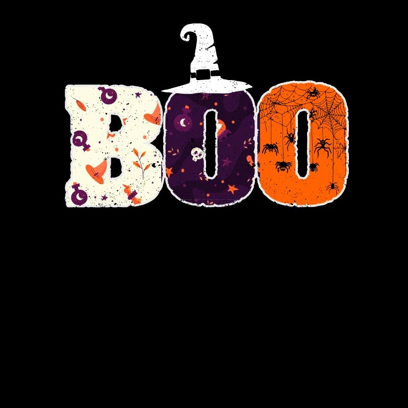 Boo Spinnen Hexenhut Halloween Spinne Geist Hexen