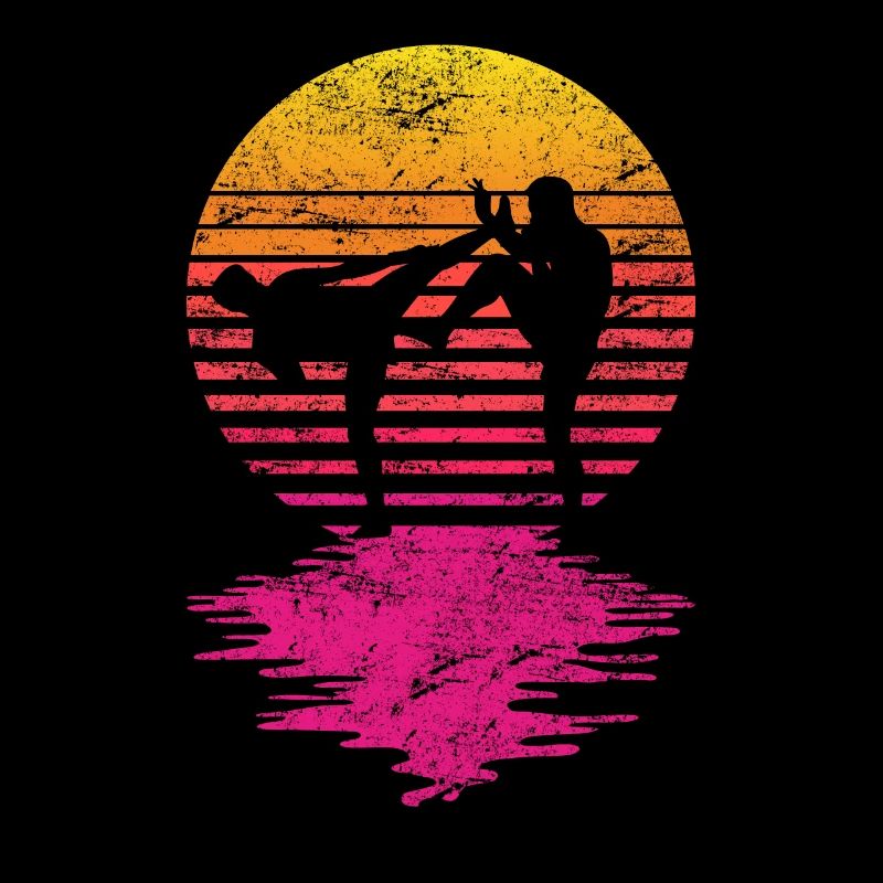 Muay Thai Vintage Retro Muay Thai FIghter Kickboxe