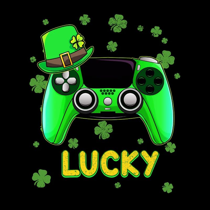 Lucky St Patrick's Day Green Controller Gamer